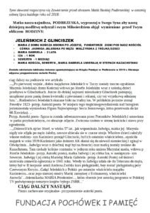 Fundacja Poch&oacute;wek i Pamięć JELESCY-CZESC-I-ZESLANCY-