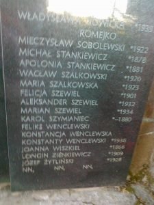 Fundacja Poch&oacute;wek i Pamięć GLINCISZKI-TABLICA-2